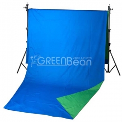 Фон тканевый двухсторонний хромакей GreenBean Field 240 х 700 B/G